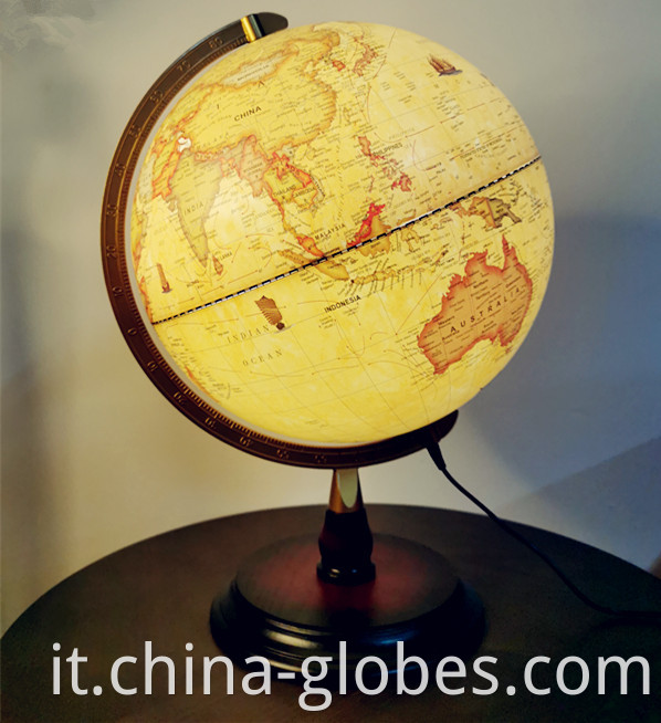 vintage globe on stand